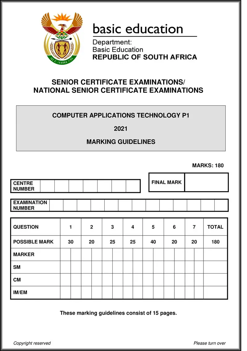 Computer Application Technology P1 May June 2021 Mg Eng Gr12