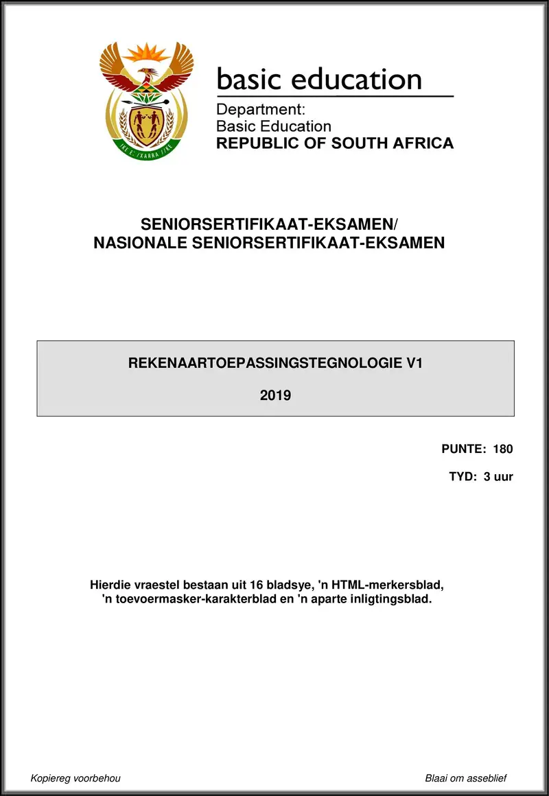 Computer Applications Technology P1 May June 2019 Afr Gr12
