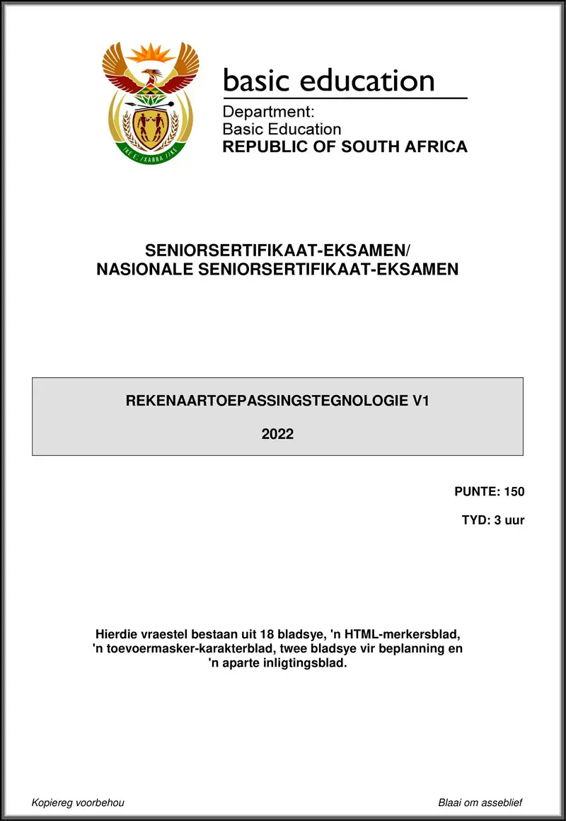 Computer Applications Technology P1 May June 2022 Afr Gr12