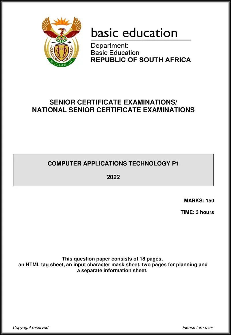 Computer Applications Technology P1 May June 2022 Eng Gr12