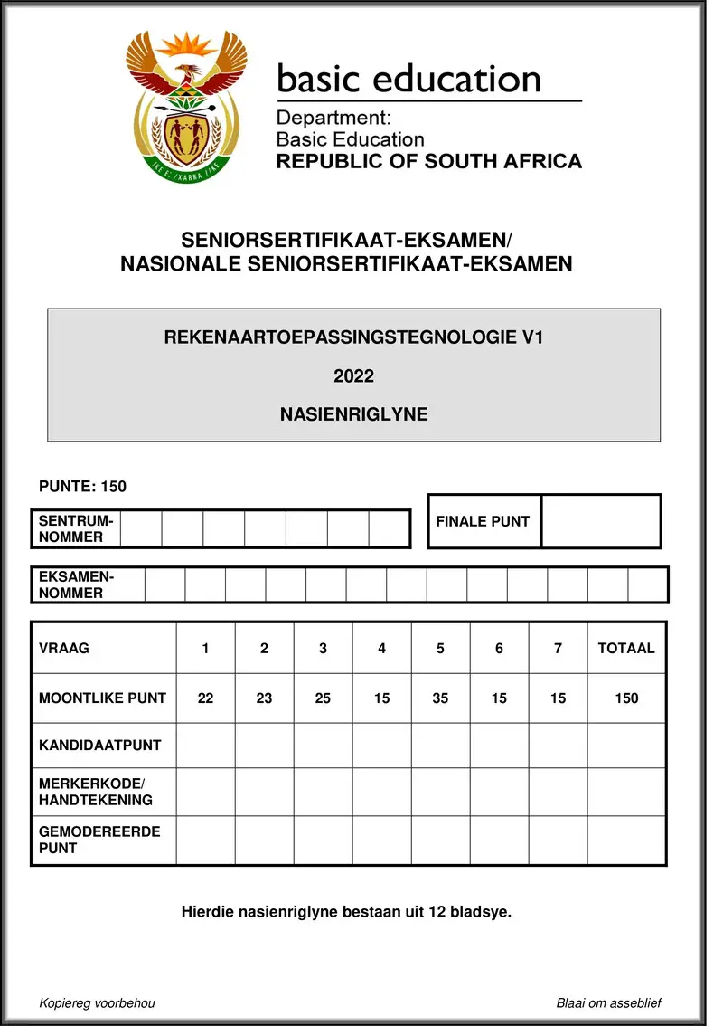 Computer Applications Technology P1 May June 2022 Mg Afr Gr12