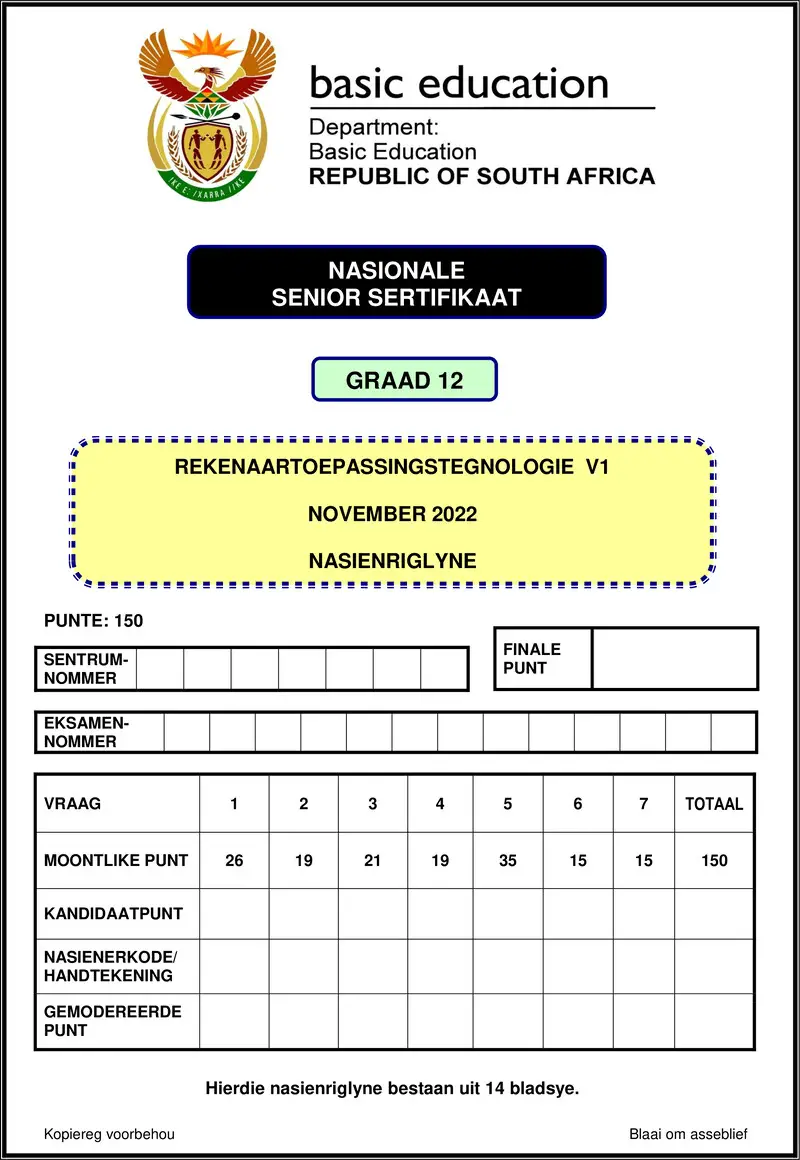 Computer Applications Technology P1 Nov 2022 Mg Afr Gr12