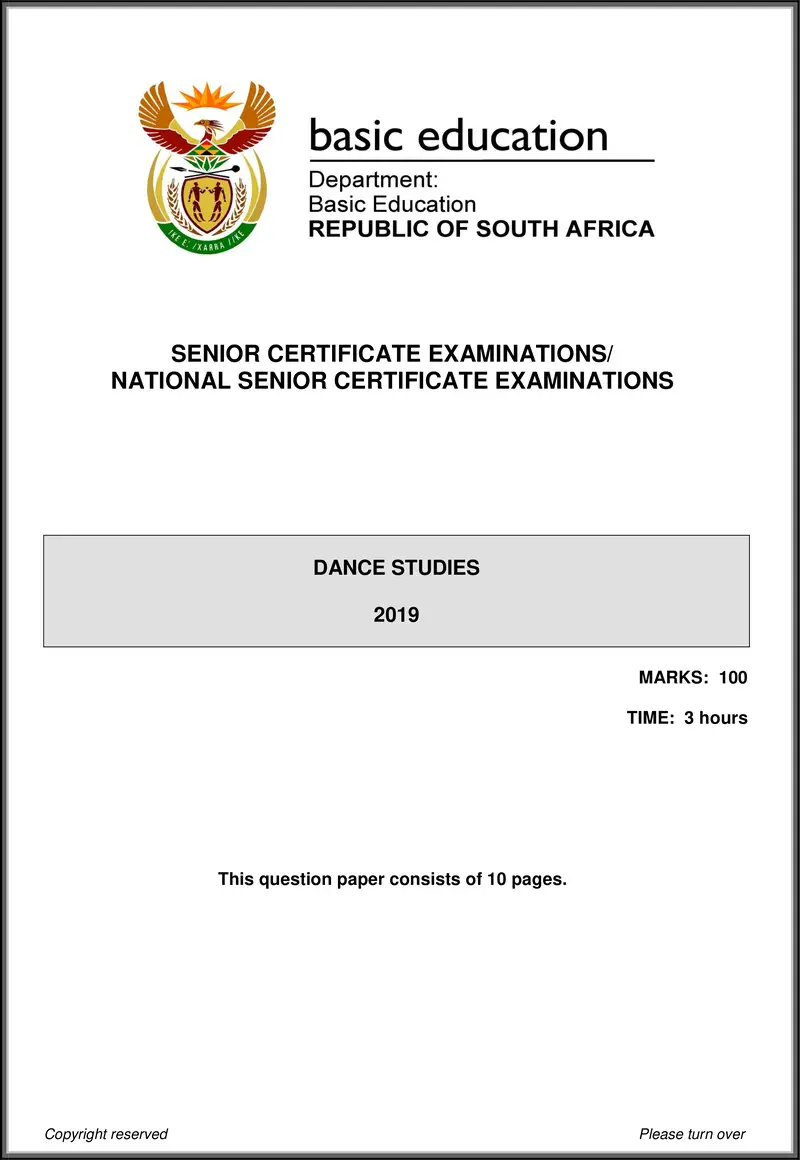 Dance Studies May June 2019 Eng Gr12