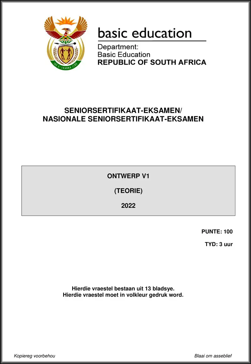 Design P1 May June 2022 Afr Gr12