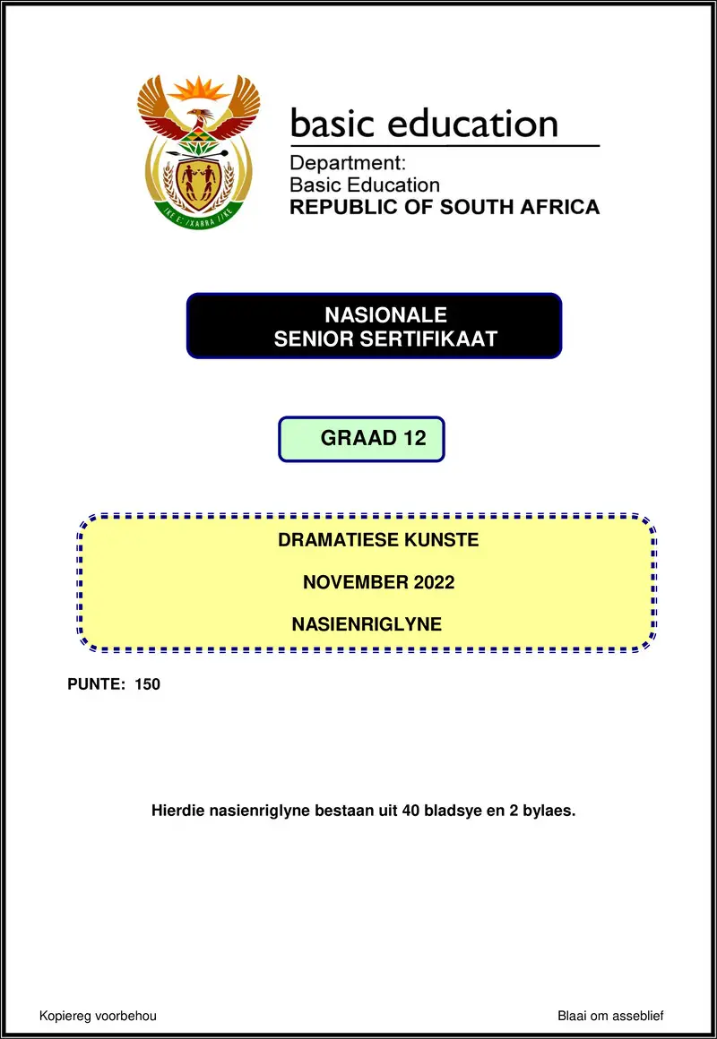 Dramatic Arts Nov 2022 Mg Afr Gr12