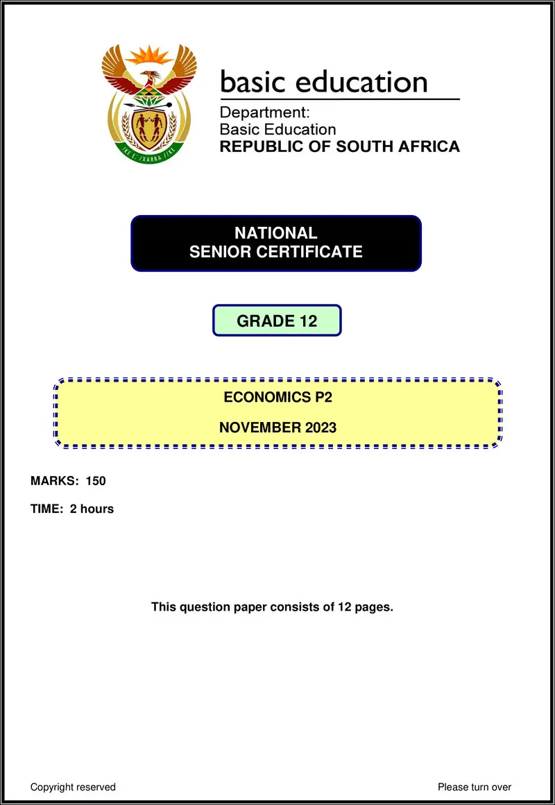 Economics P2 Nov 2023 Eng Gr12