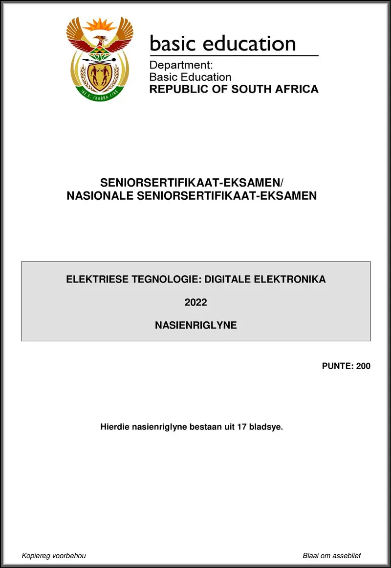 Grade 12 Electrical Technology past paper 2022 – electrical technology may june 2022 digitaal mg afr gr12