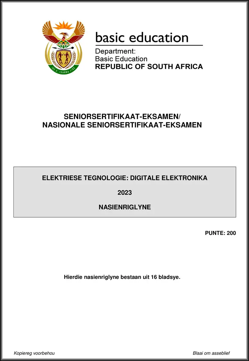 Grade 12 Electrical Technology past paper 2023 – electrical technology may june 2023 digital mg afr gr12