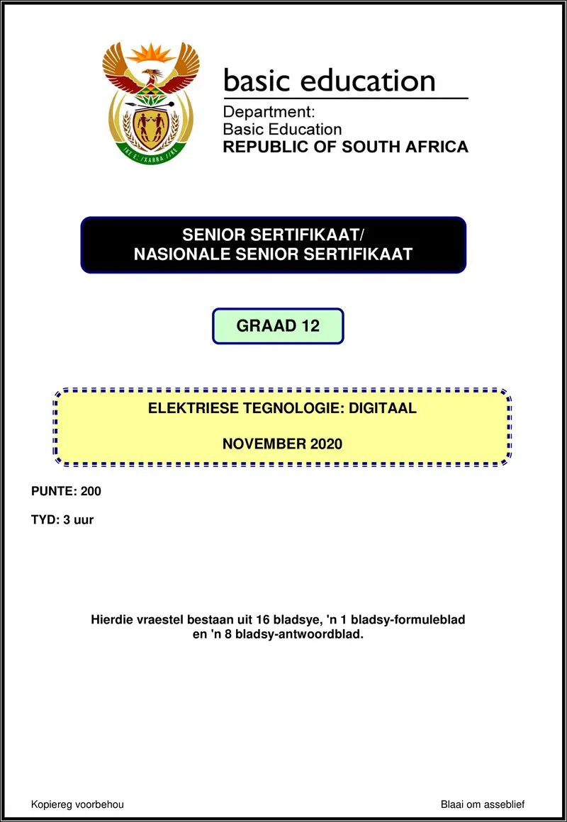 Electrical Technology Nov 2020 Digital Afr Gr12