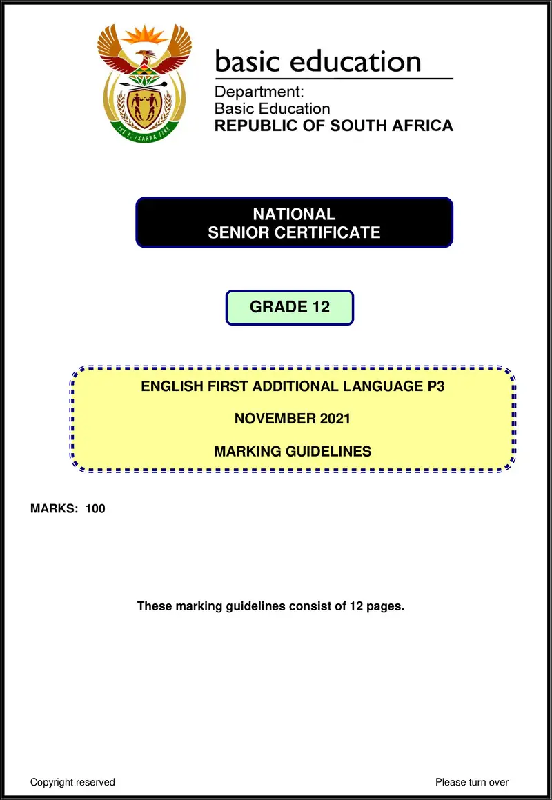 English Fal P3 Nov 2021 Mg Gr12