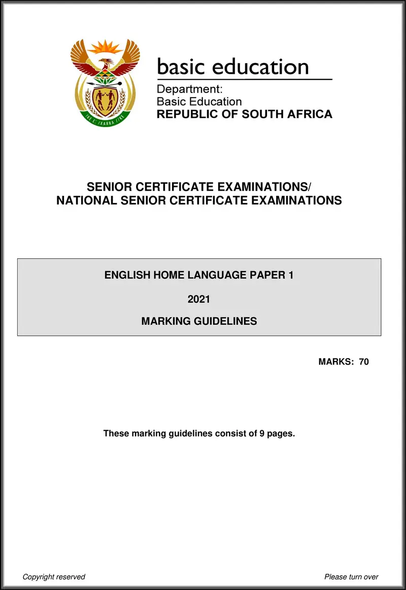 Grade 12 English past paper 2021 – english hl p1 may june 2021 mg gr12