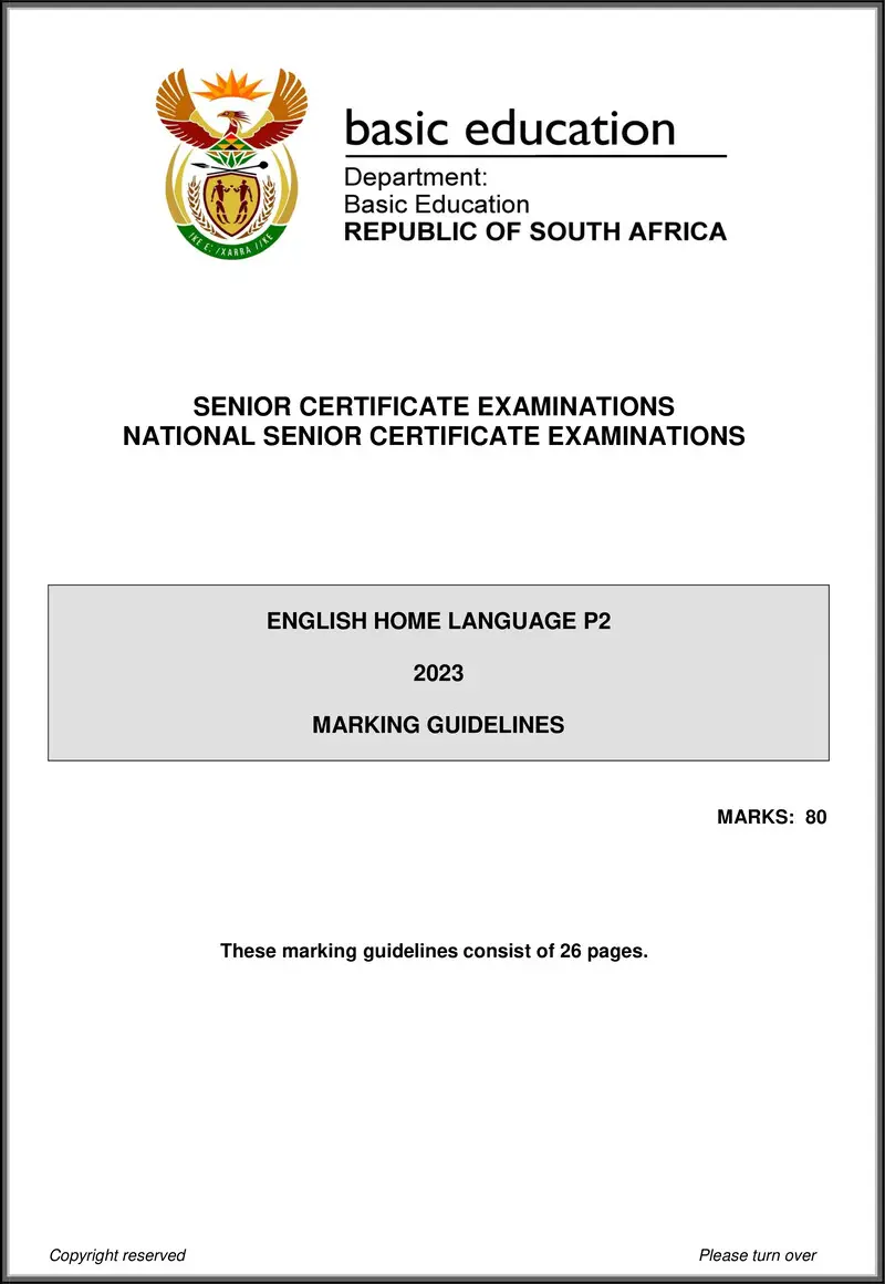 English Hl P2 May June 2023 Mg Gr12