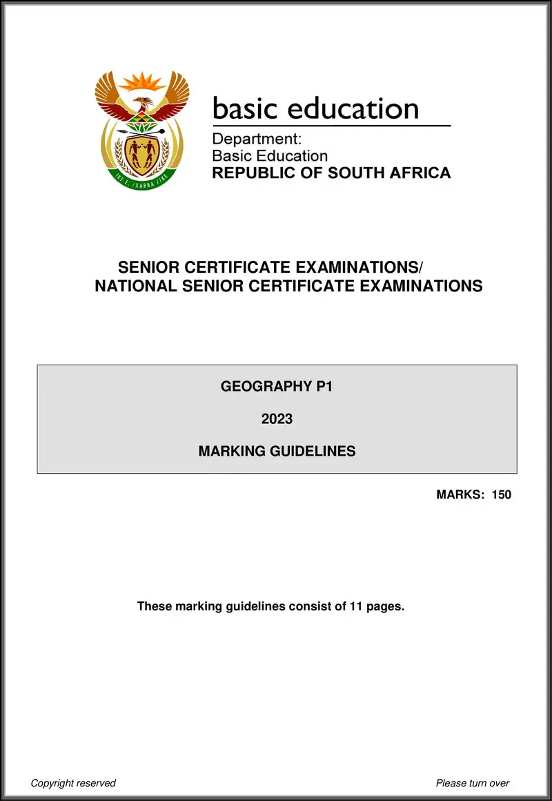 Grade 12 Geography past paper 2023 – geography p1 may june 2023 mg eng gr12