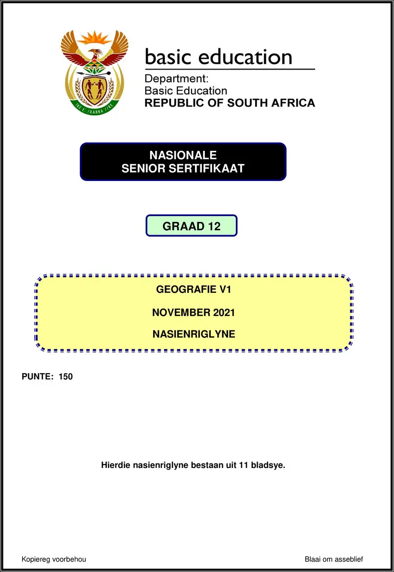 Geography P1 Nov 2021 Mg Afr Gr12