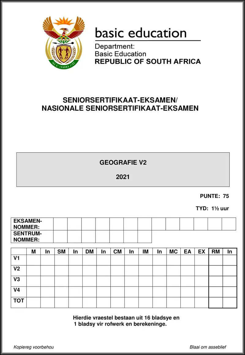 Geography P2 May June 2021 Afr Gr12
