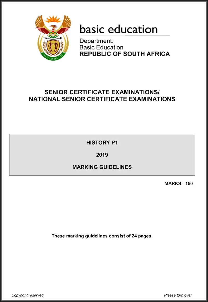 History P1 May June 2019 Memo Eng Gr12