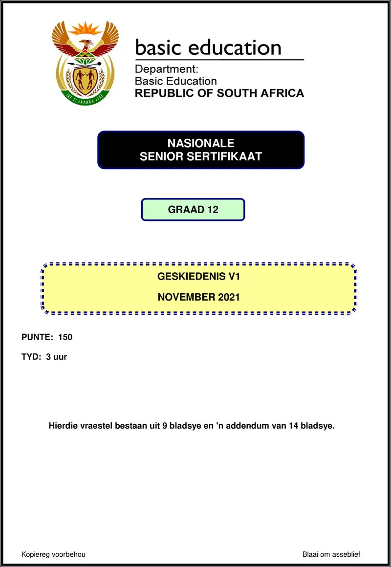 History P1 Nov 2021 Afr Gr12