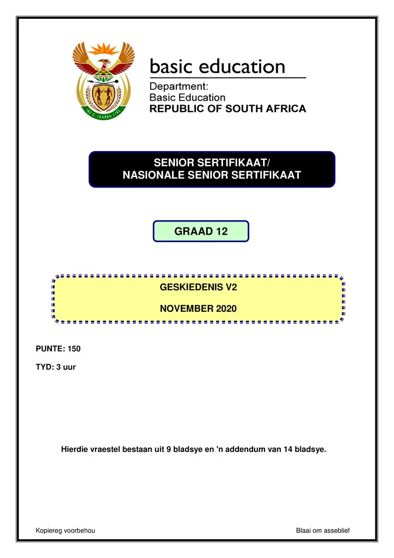 History P2 Nov 2020 Afr Gr12