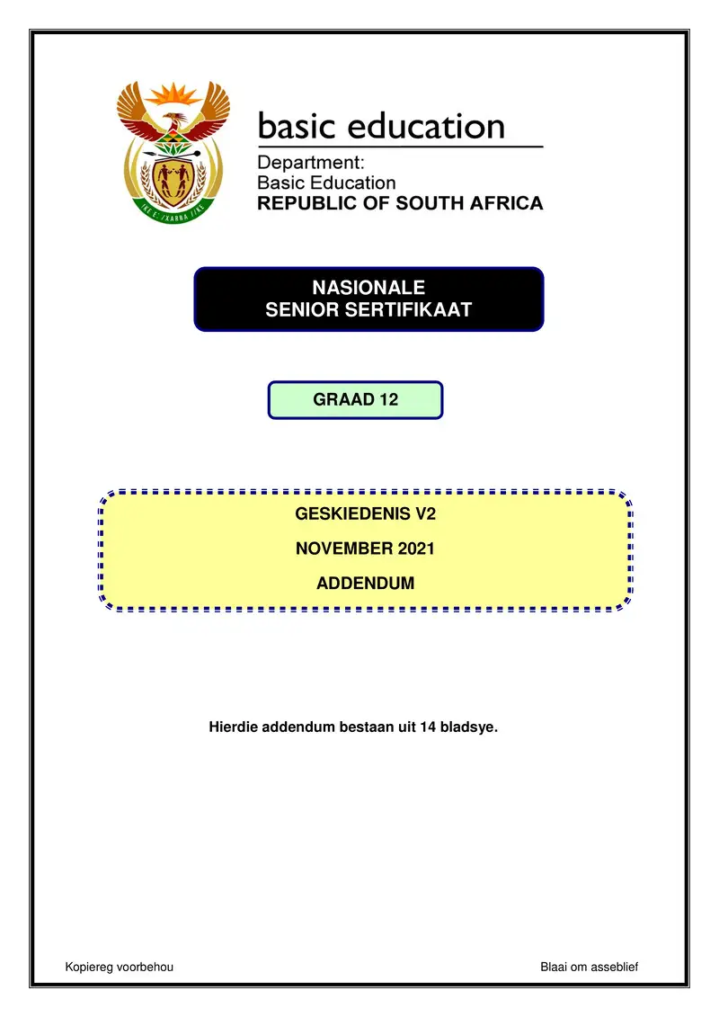 History P2 Nov 2021 Addendum Afr Gr12