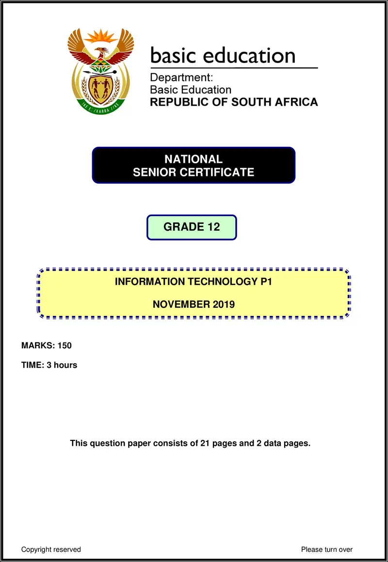 Information Technology P1 Nov 2019 Eng Gr12