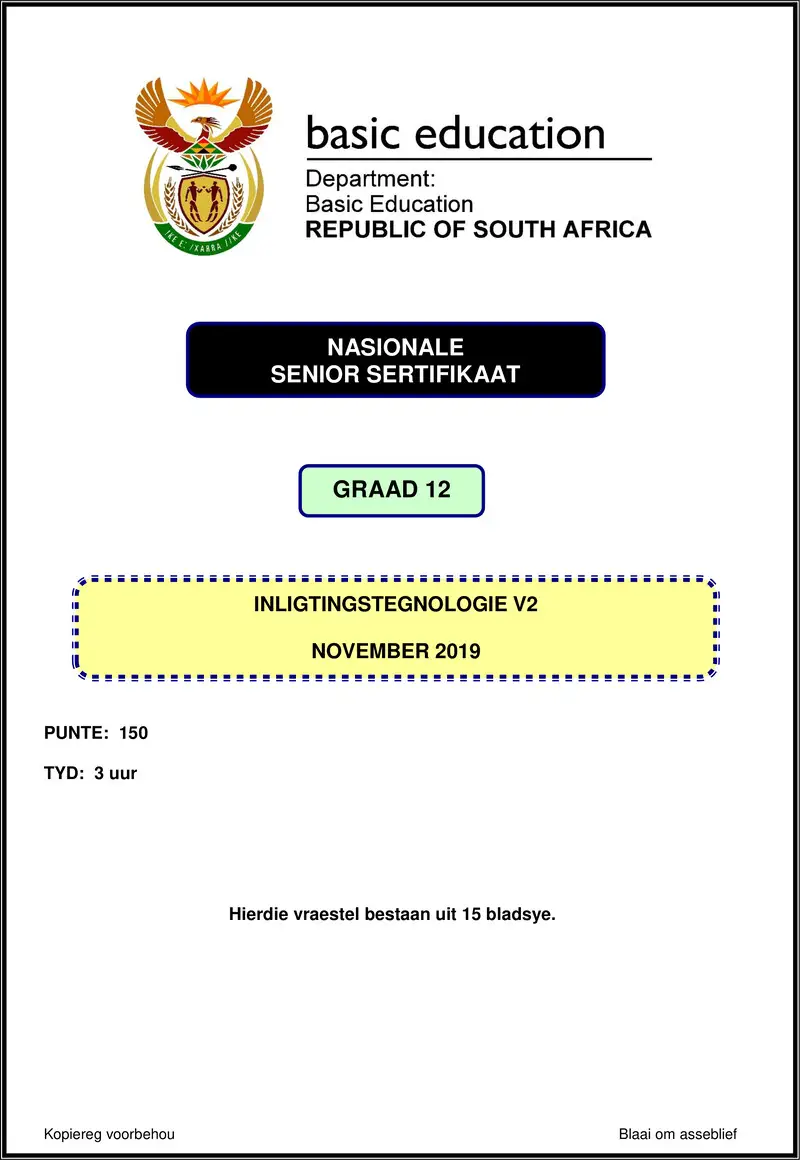 Information Technology P2 Nov 2019 Afr Gr12