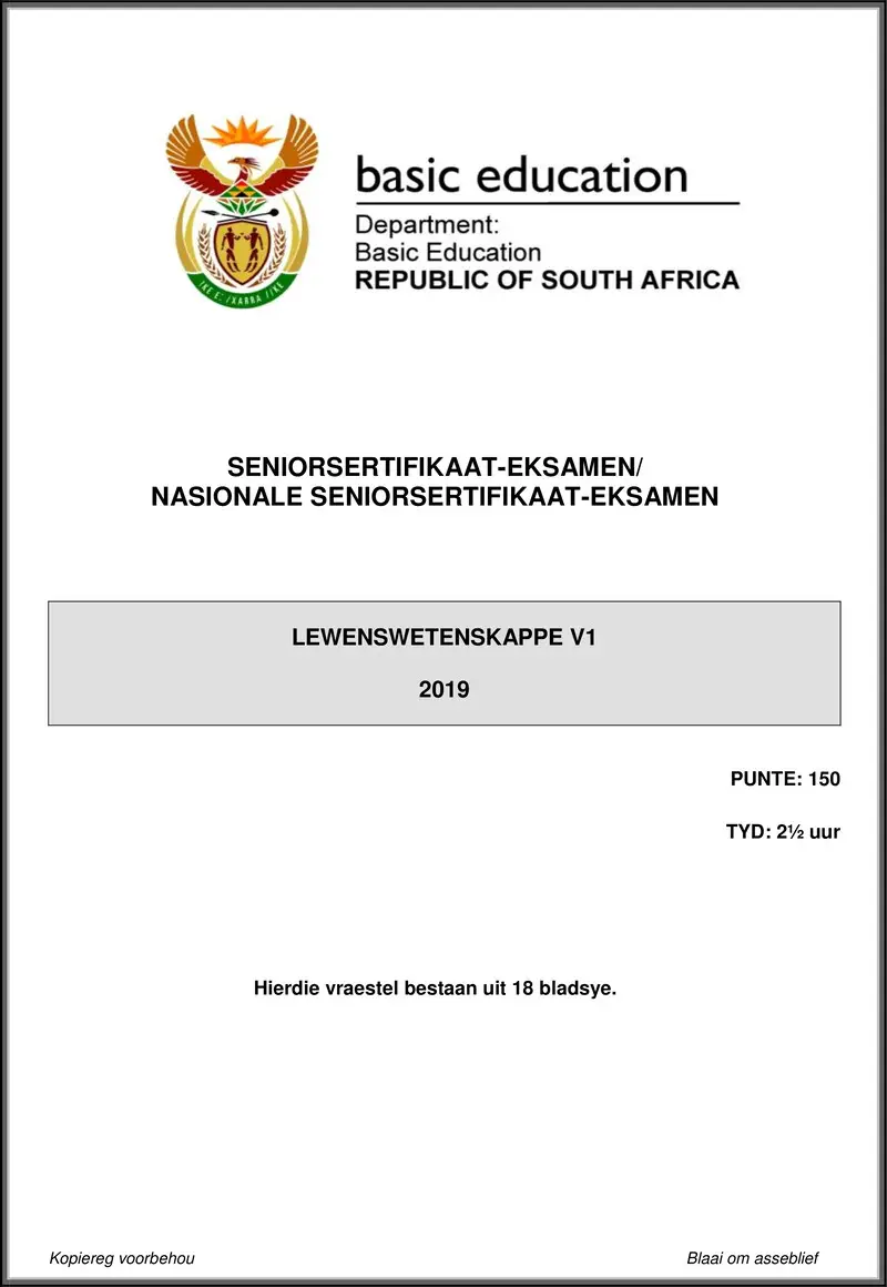 Life Sciences P1 May June 2019 Afr Gr12