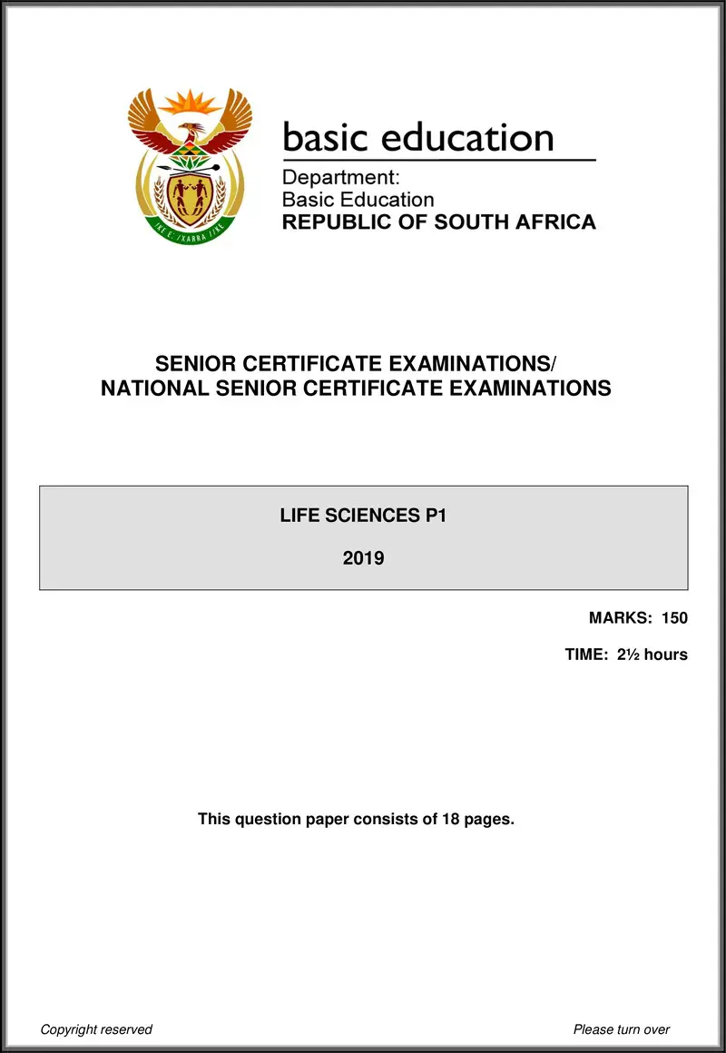 Life Sciences P1 May June 2019 Eng Gr12