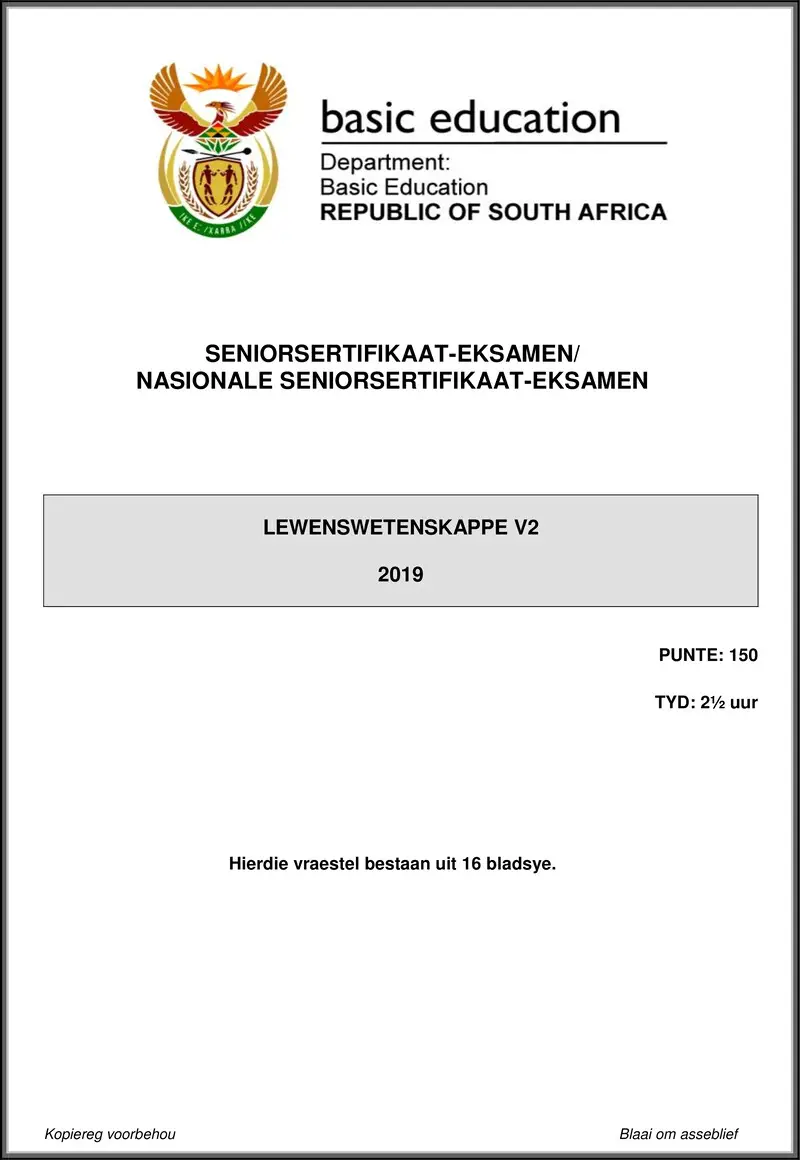 Life Sciences P2 May June 2019 Afr Gr12