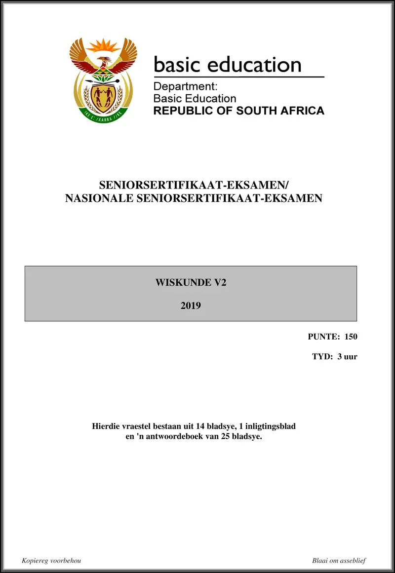 Mathematics P2 May June 2019 Afr Gr12