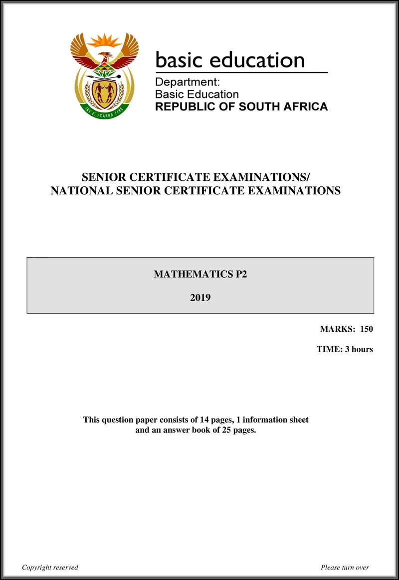 Mathematics P2 May June 2019 Eng Gr12