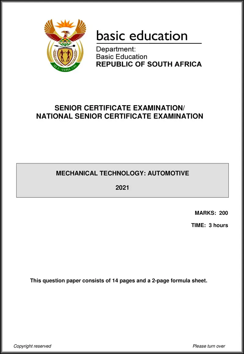 Mechanical Technology May June 2021 Automotive Eng Gr12