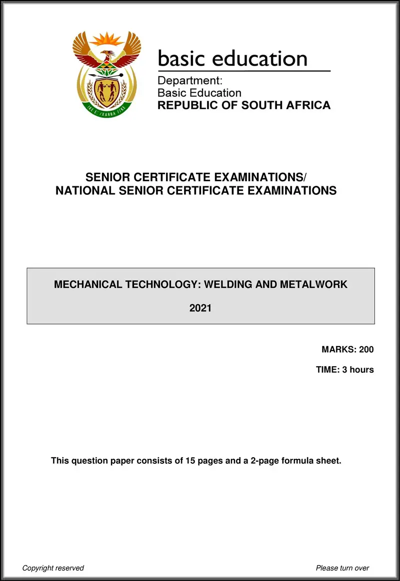 Mechanical Technology May June 2021 Welding Metalwork Eng Gr12