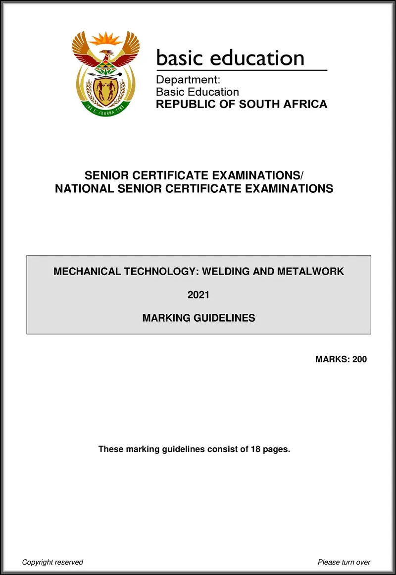 Mechanical Technology May June 2021 Welding Metalwork Mg Eng Gr12