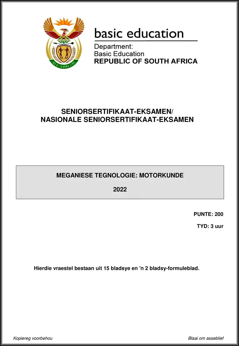 Mechanical Technology May June 2022 Automotive Afr Gr12