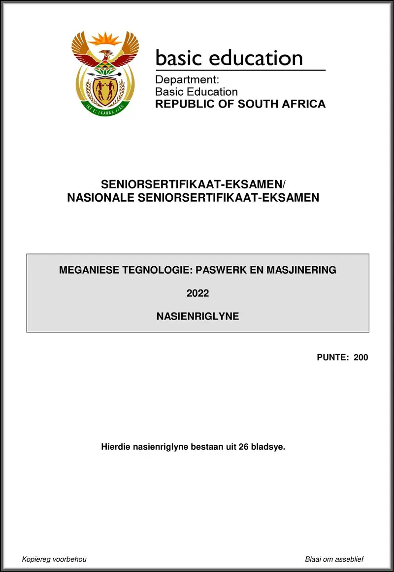 Mechanical Technology May June 2022 Fitting And Machining Mg Afr Gr12
