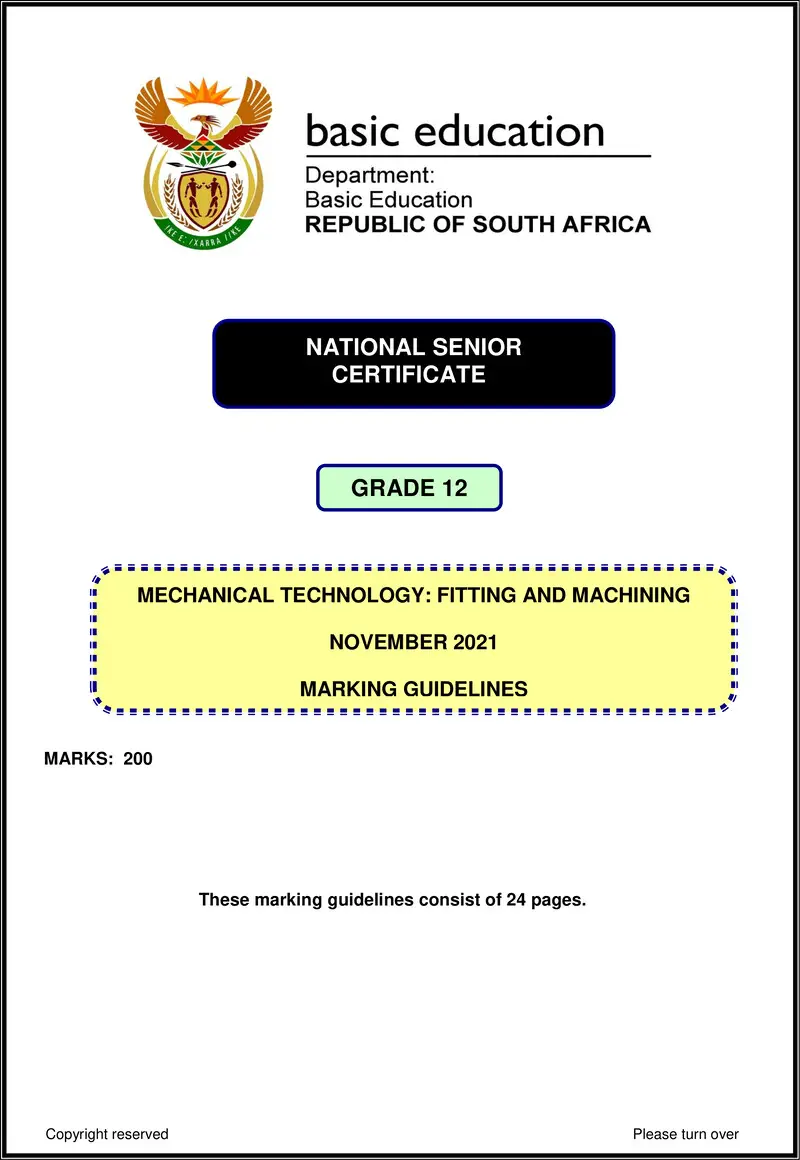 Mechanical Technology Nov 2021 Fitting Machining Mg Eng Gr12