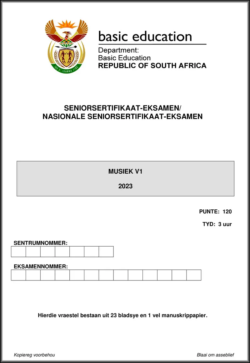 Music P1 May June 2023 Afr Gr12