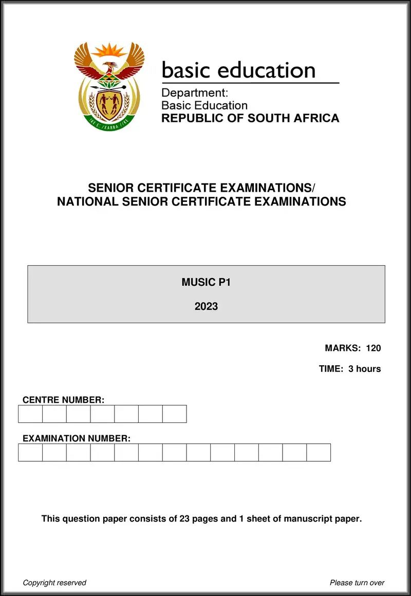 Music P1 May June 2023 Eng Gr12