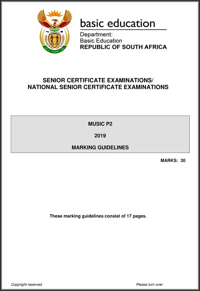 Music P2 May June 2019 Memo Eng Gr12