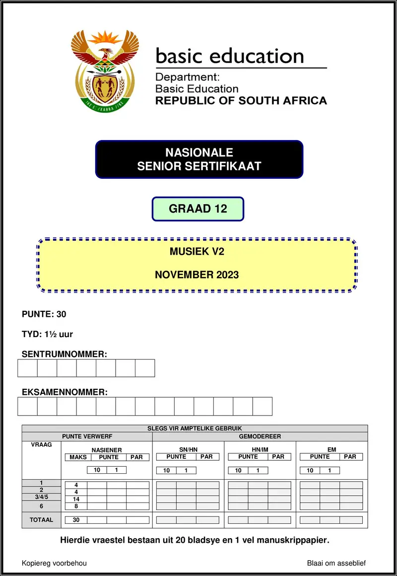 Music P2 Nov 2023 Afr Gr12