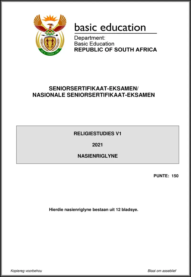 Religion Studies P1 May June 2021 Mg Afr Gr12