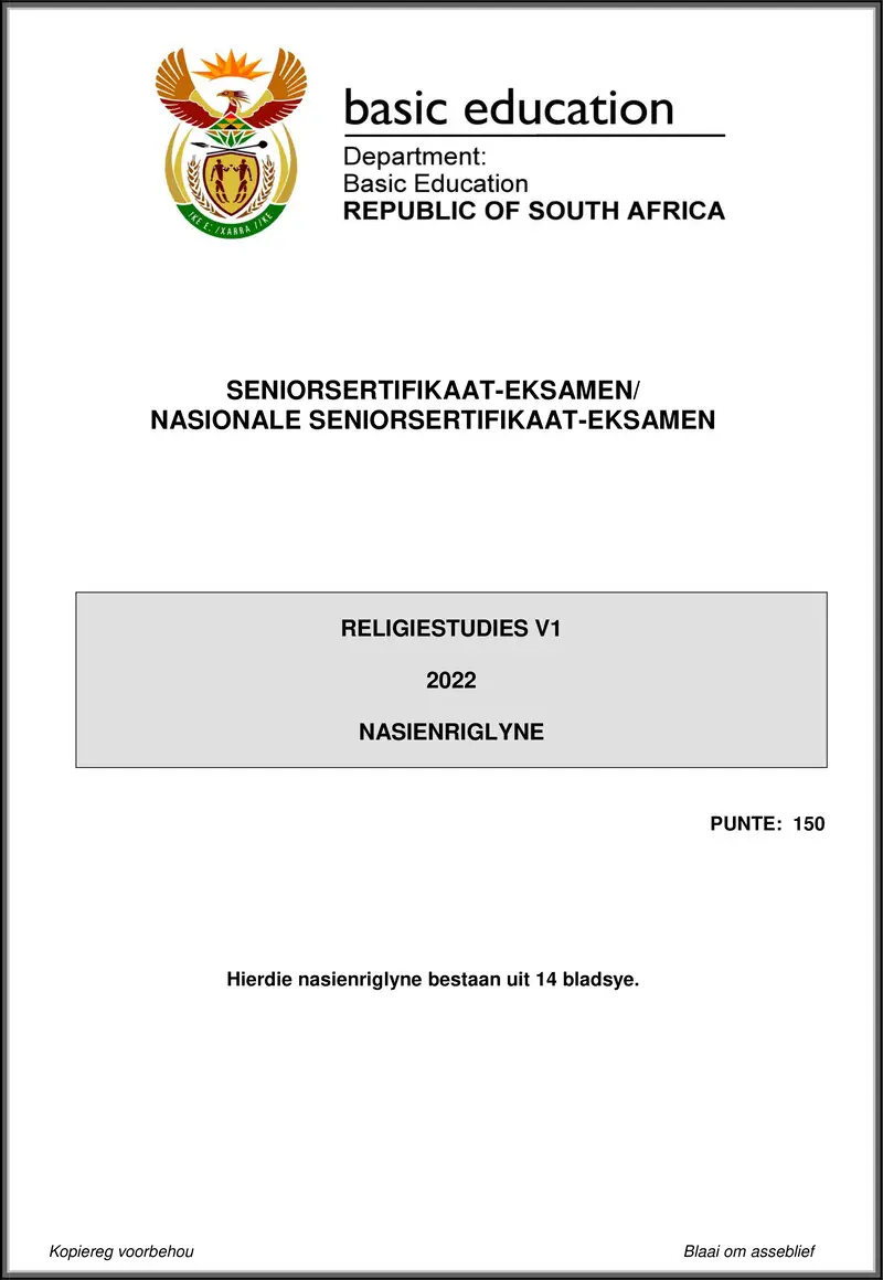 Religion Studies P1 May June 2022 Mg Afr Gr12