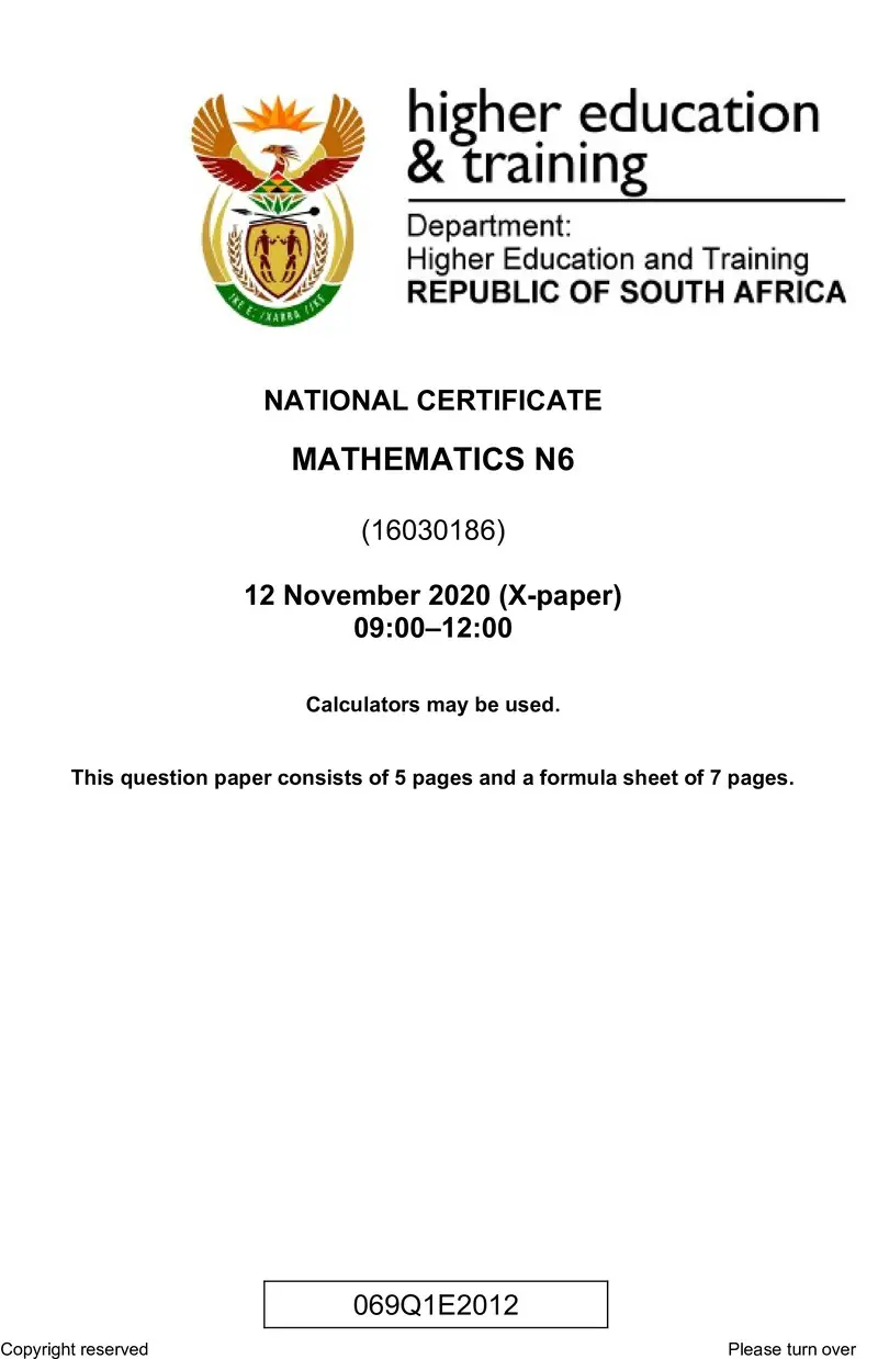 T1040 Mathematics N6 QP 2020
