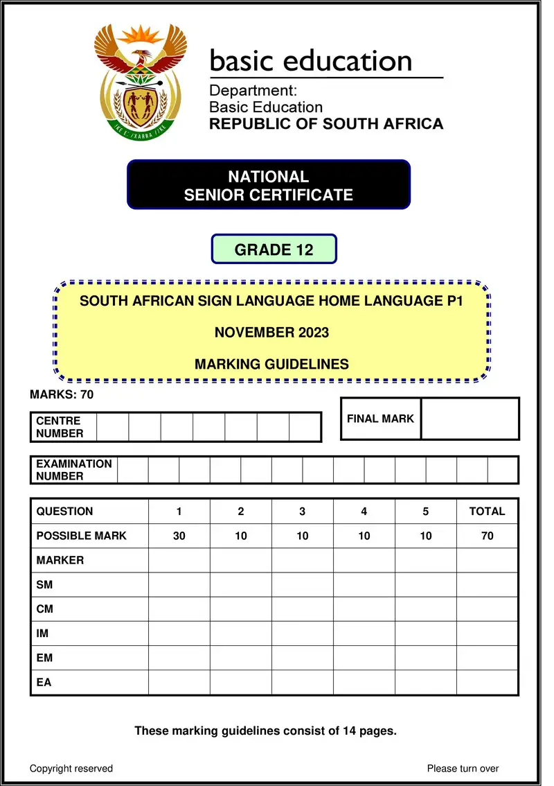 Sasl Hl P1 November 2023 Mg Gr12