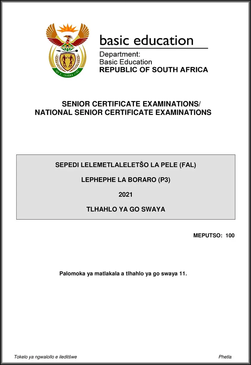 Sepedi Fal P3 May June 2021 Mg Gr12