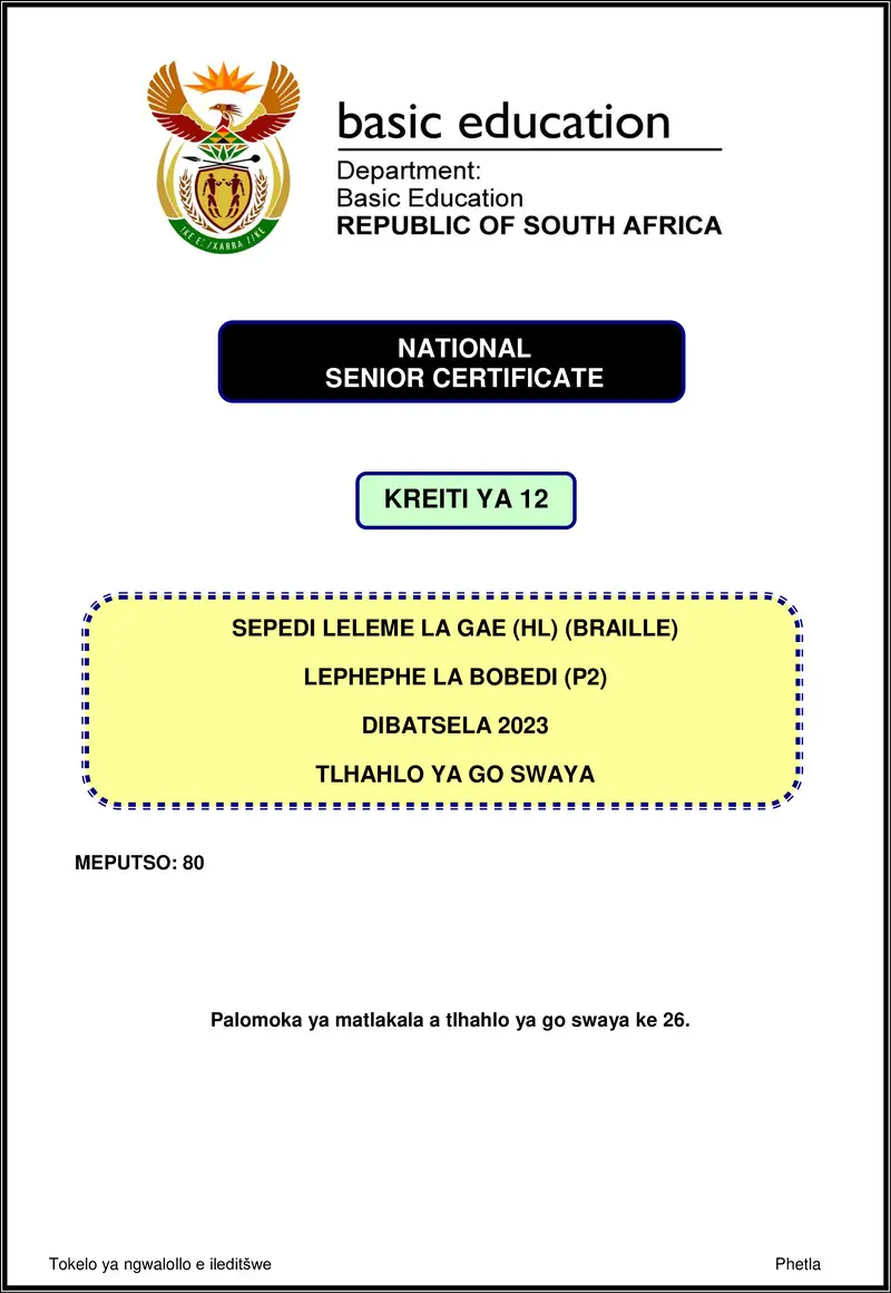 Sepedi Hl P2 Nov 2023 Mg Gr12
