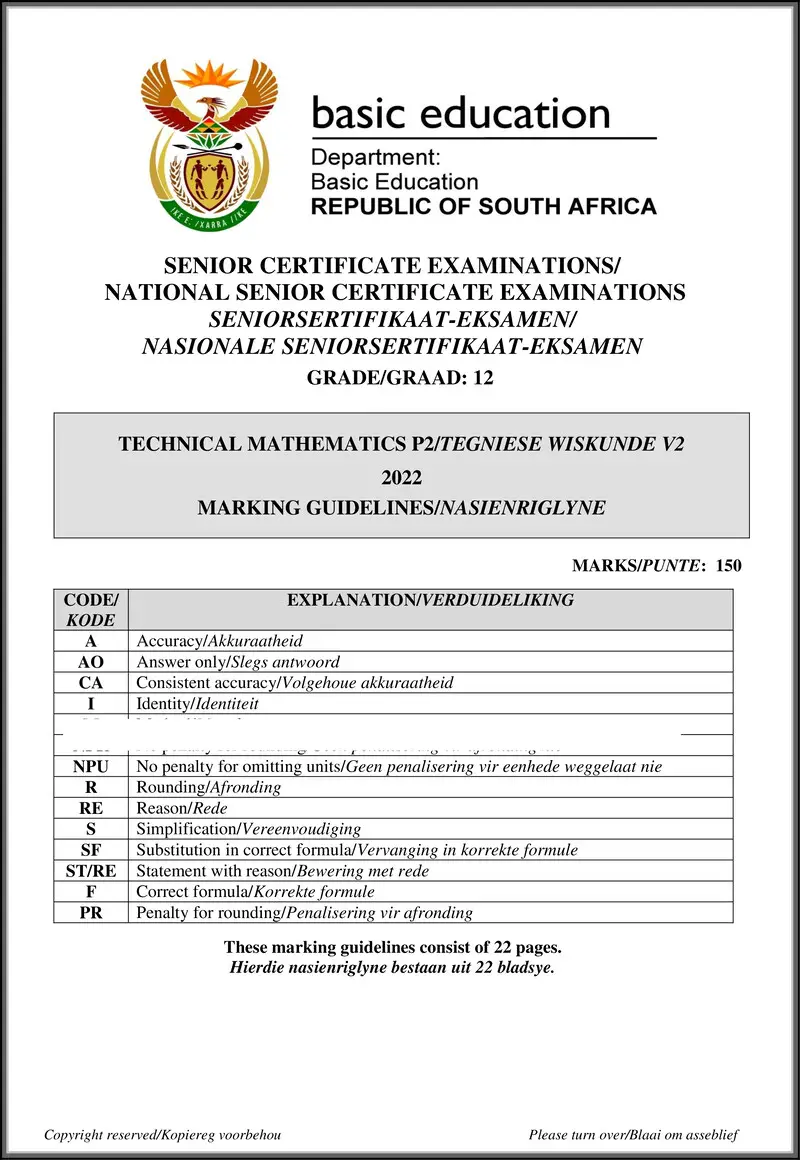 Technical Mathematics P2 May June 2022 Mg Afr Eng Gr12