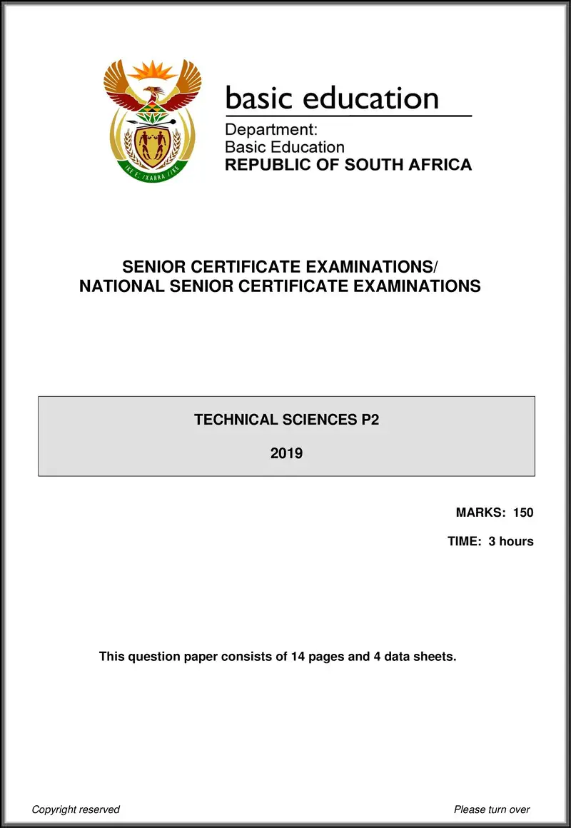 Technical Sciences P2 May June 2019 Eng Gr12