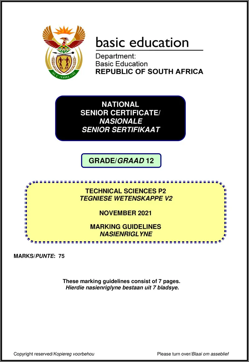 Technical Sciences P2 Nov 2021 Mg Eng Afr Gr12