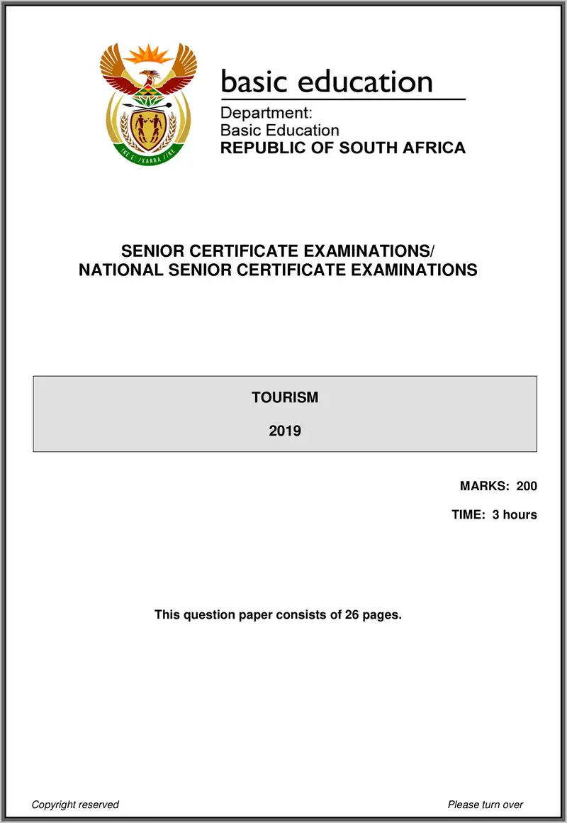 Tourism May June 2019 Eng Gr12